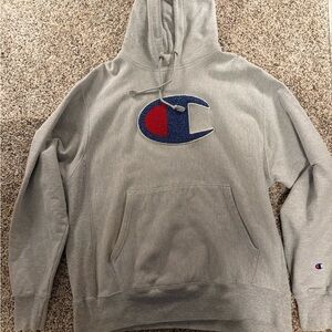 Champion Reverse Weave Large Gray Sweatshirt Label